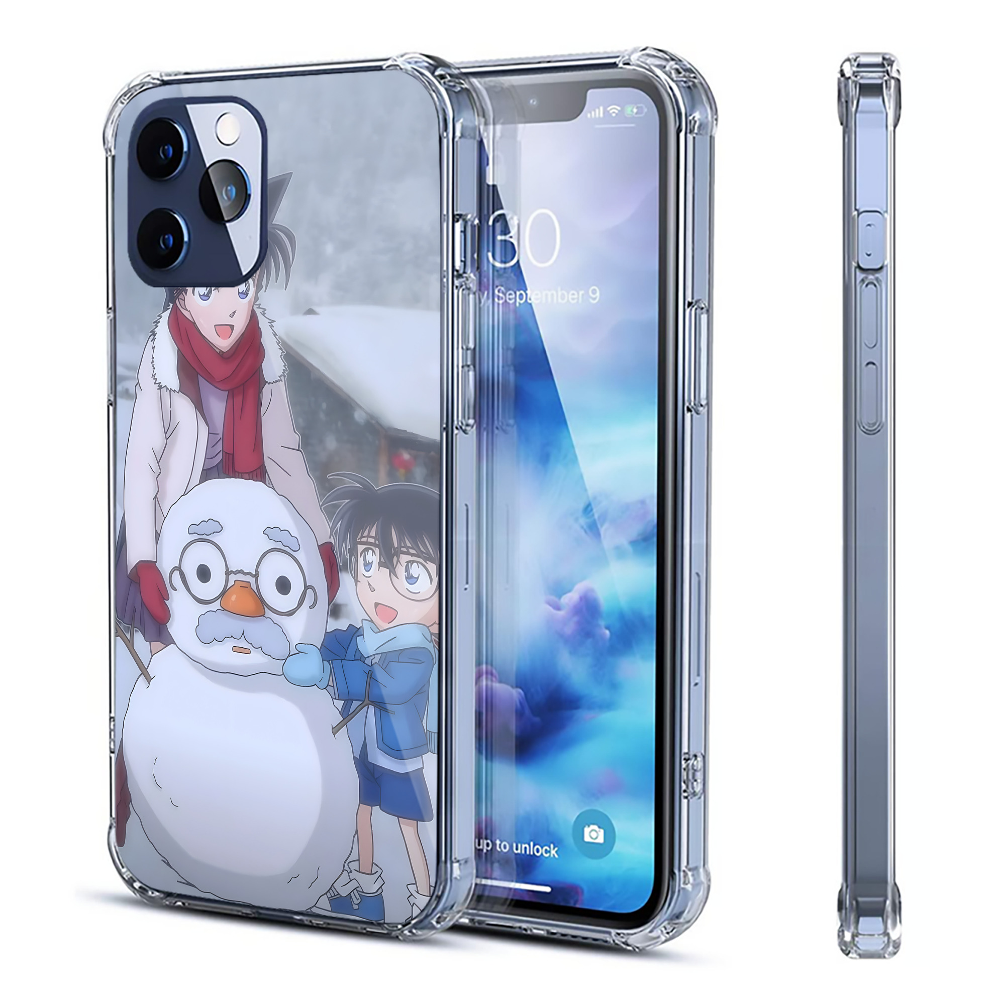 （画像用） 名探偵コナン Detective Conan 【iPhone 12シリーズ対応】透明スマホケース（クリアソフトケース）
